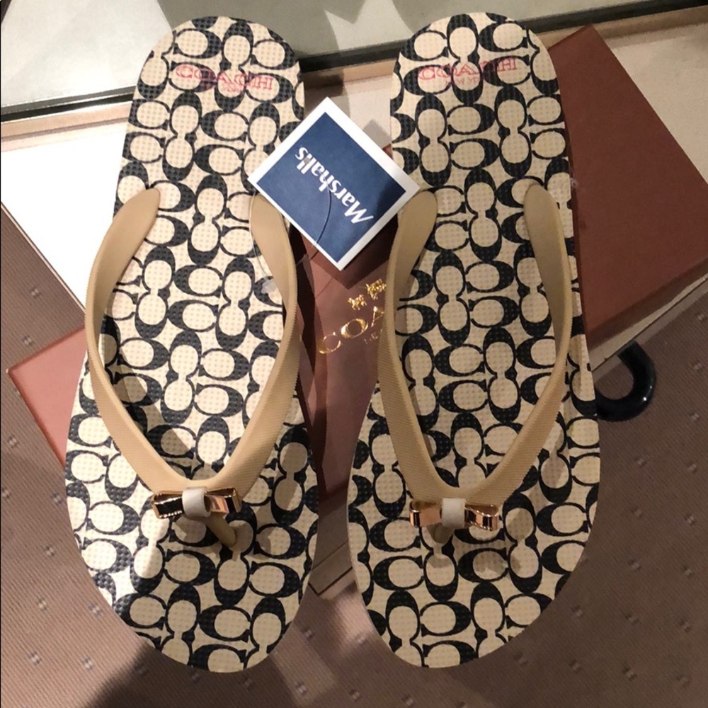 Brand New Coach Amel Flip Flops